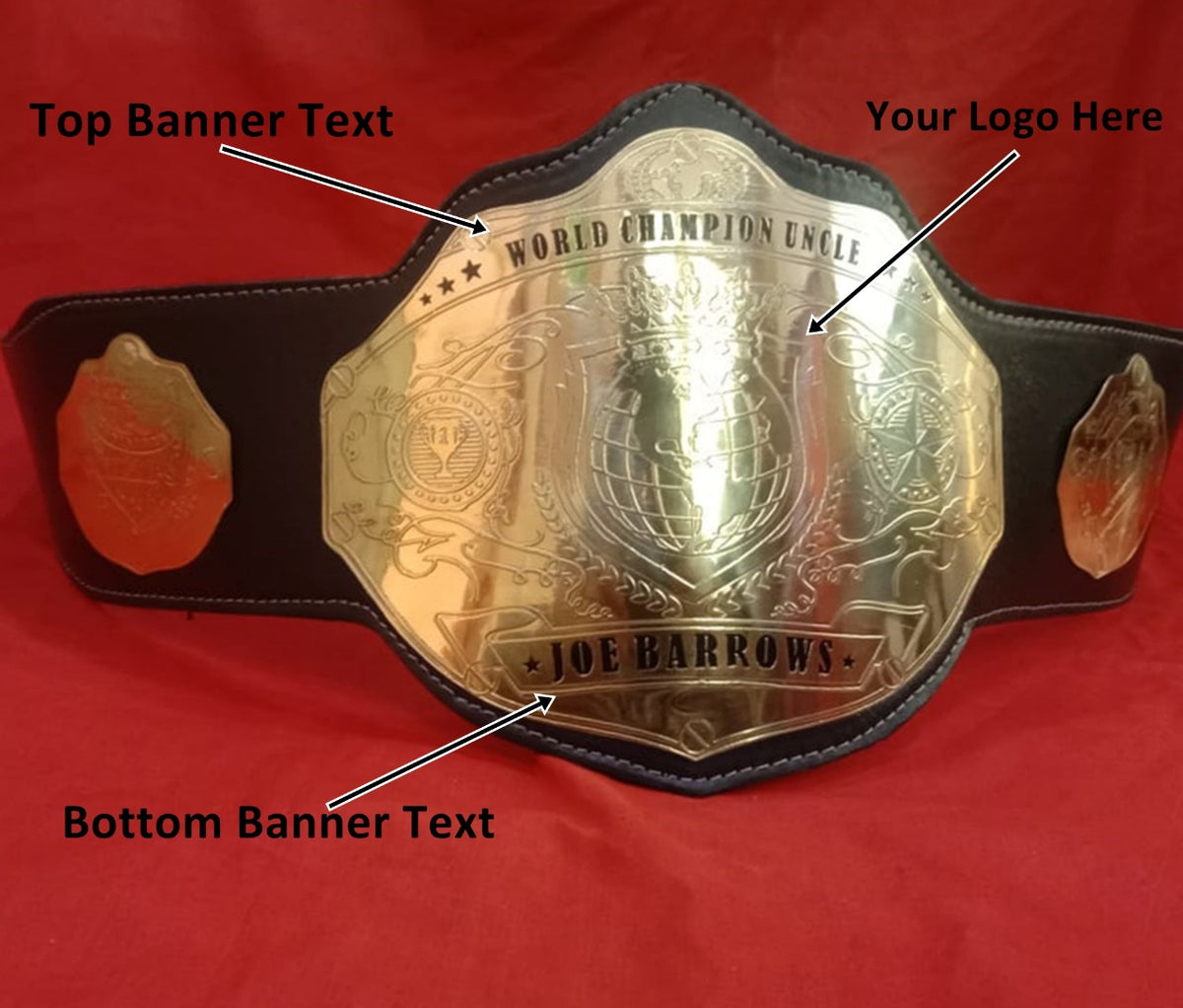 Custom Name and C Logo For Personal Even Wrestling Championship Belt A