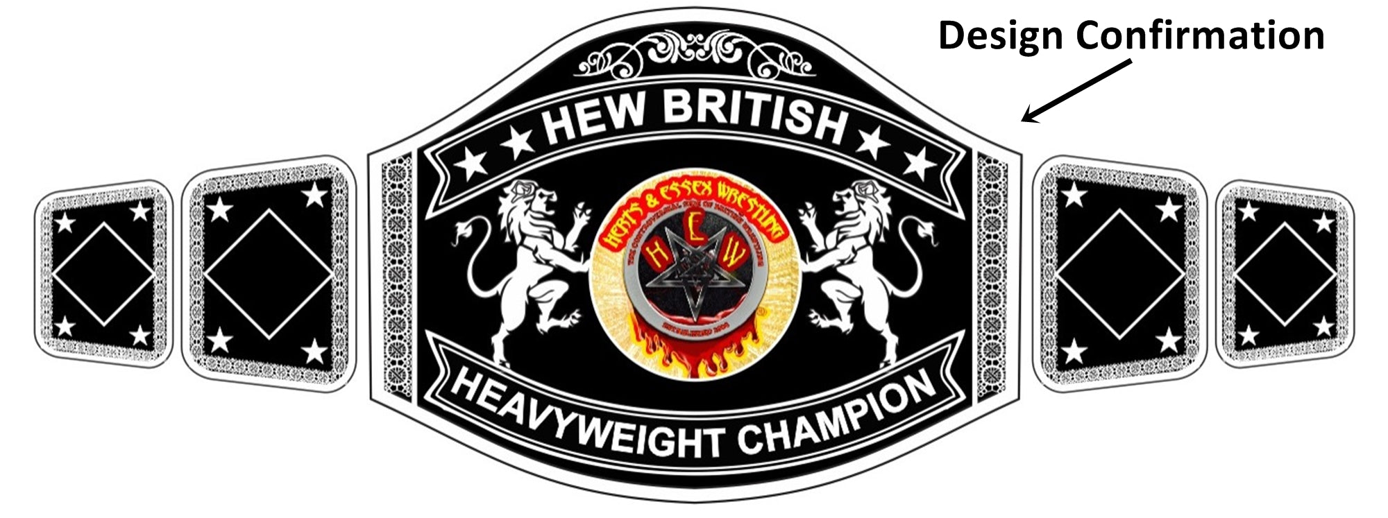 Custom Name and Bloody Star Logo Wrestling Championship Belt - Customize Wrestling Belts