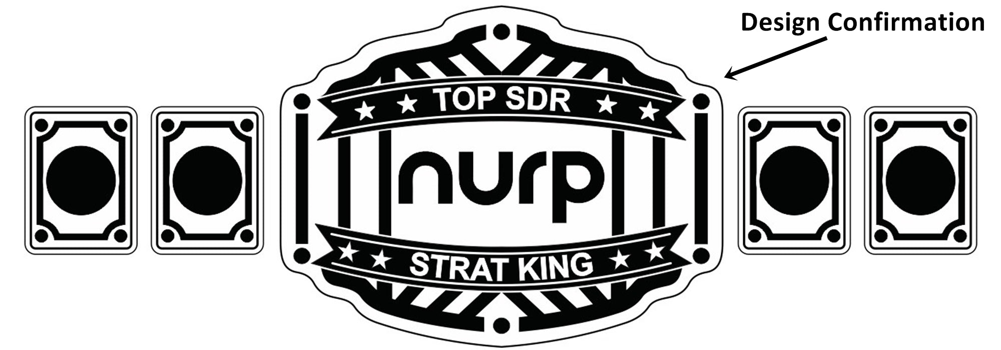 Custom Name and NURP Logo Wrestling Championship Belt - Customize Wrestling Belts