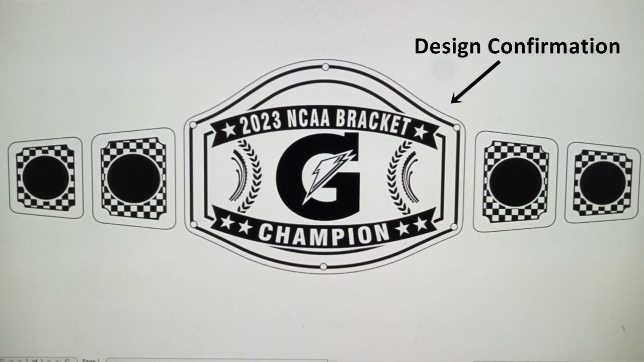 Custom Name and G Spark Logo Wrestling Championship Belt - Customize Wrestling Belts