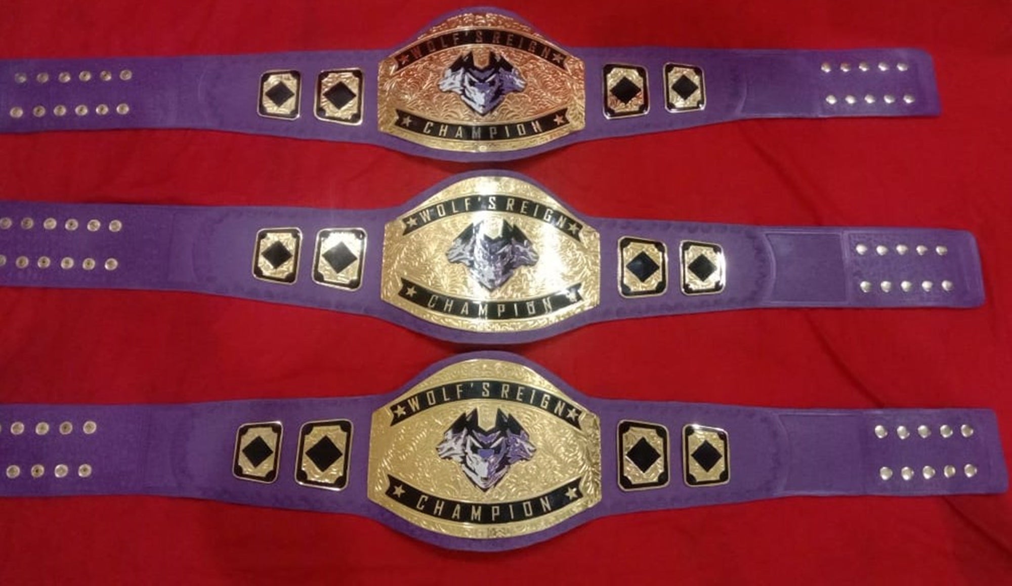 Custom Name and Wolf Logo Wrestling Championship Belt - Customize Wrestling Belts