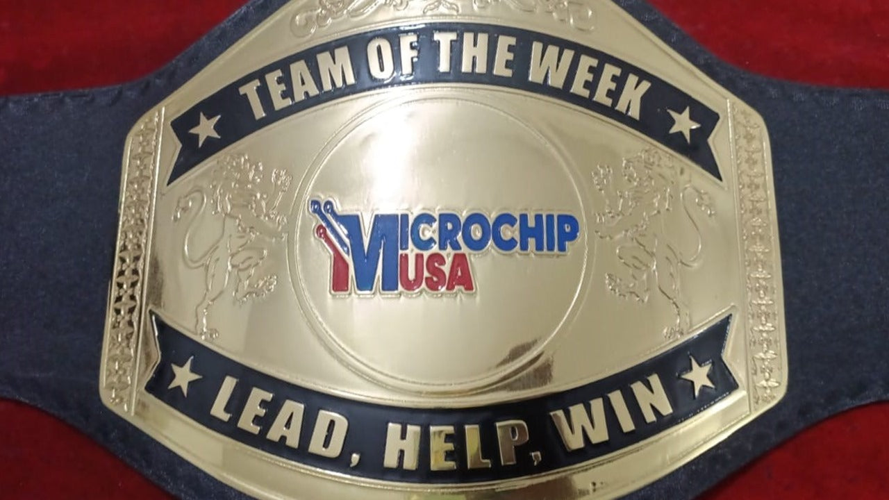 Custom Name and Microchip USA Logo Wrestling Championship Belt - Customize Wrestling Belts