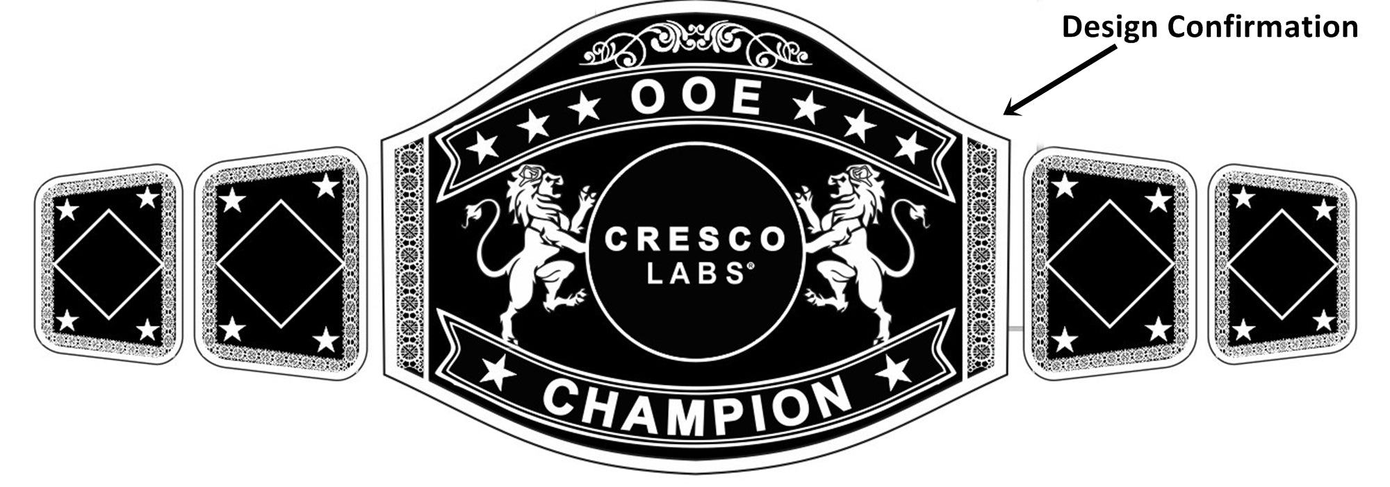 Custom Name and Cresco Labs Logo Wrestling Championship Belt - Customize Wrestling Belts