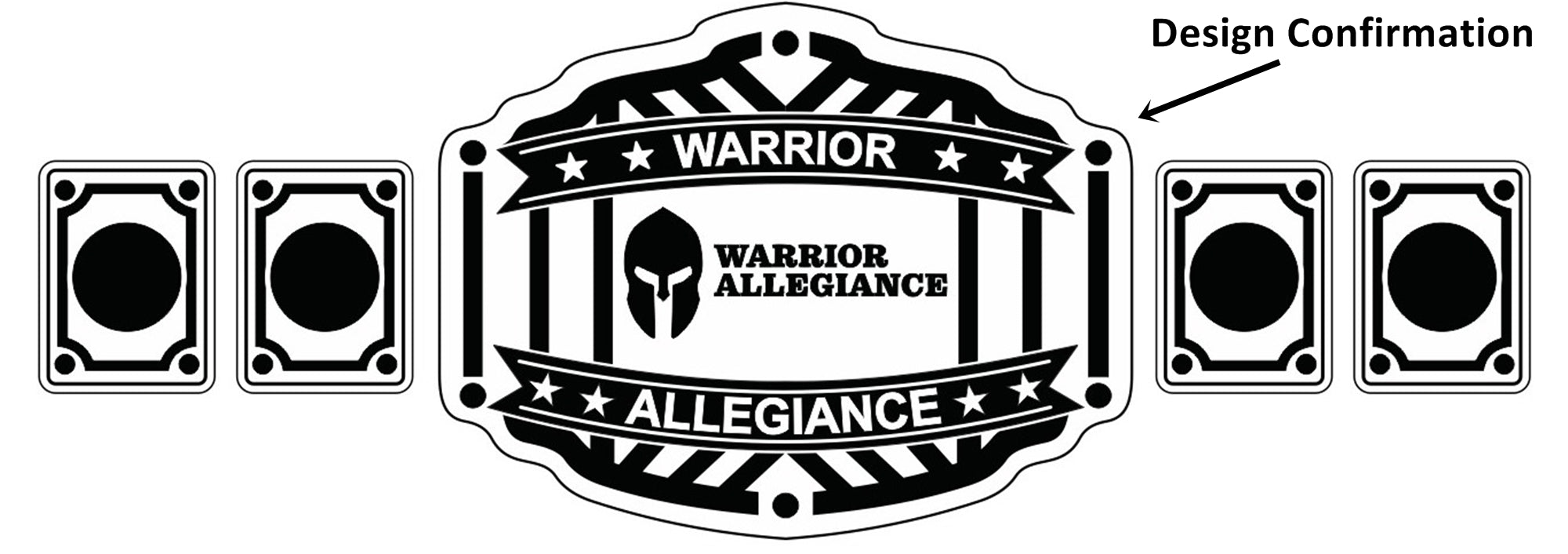 Custom Name and Warrior Allegiance Logo Wrestling Championship Belt - Customize Wrestling Belts