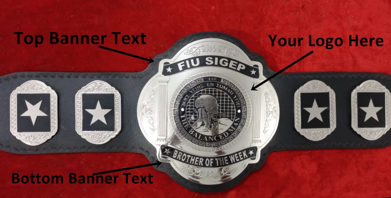 Custom Name and The Balanced Man Logo Wrestling Championship Belt - Customize Wrestling Belts