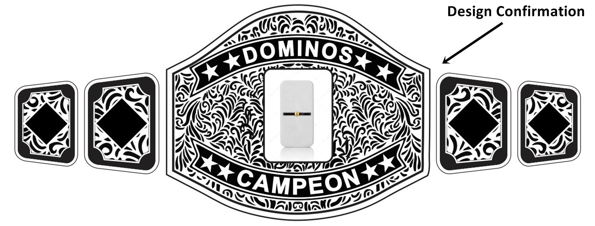 Custom Domino Wrestling Belt Logo Championship Belt - Customize Wrestling Belts