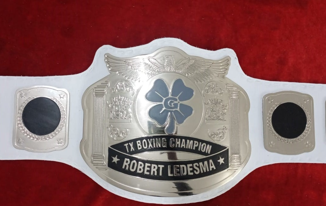 Custom Name and Flower Logo Wrestling Championship Belt - Customize Wrestling Belts