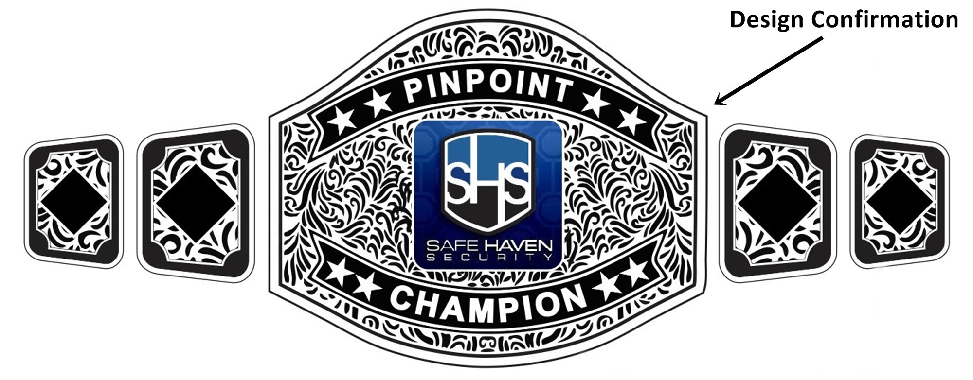 Custom Name and SHS Logo Wrestling Championship Belt - Customize Wrestling Belts