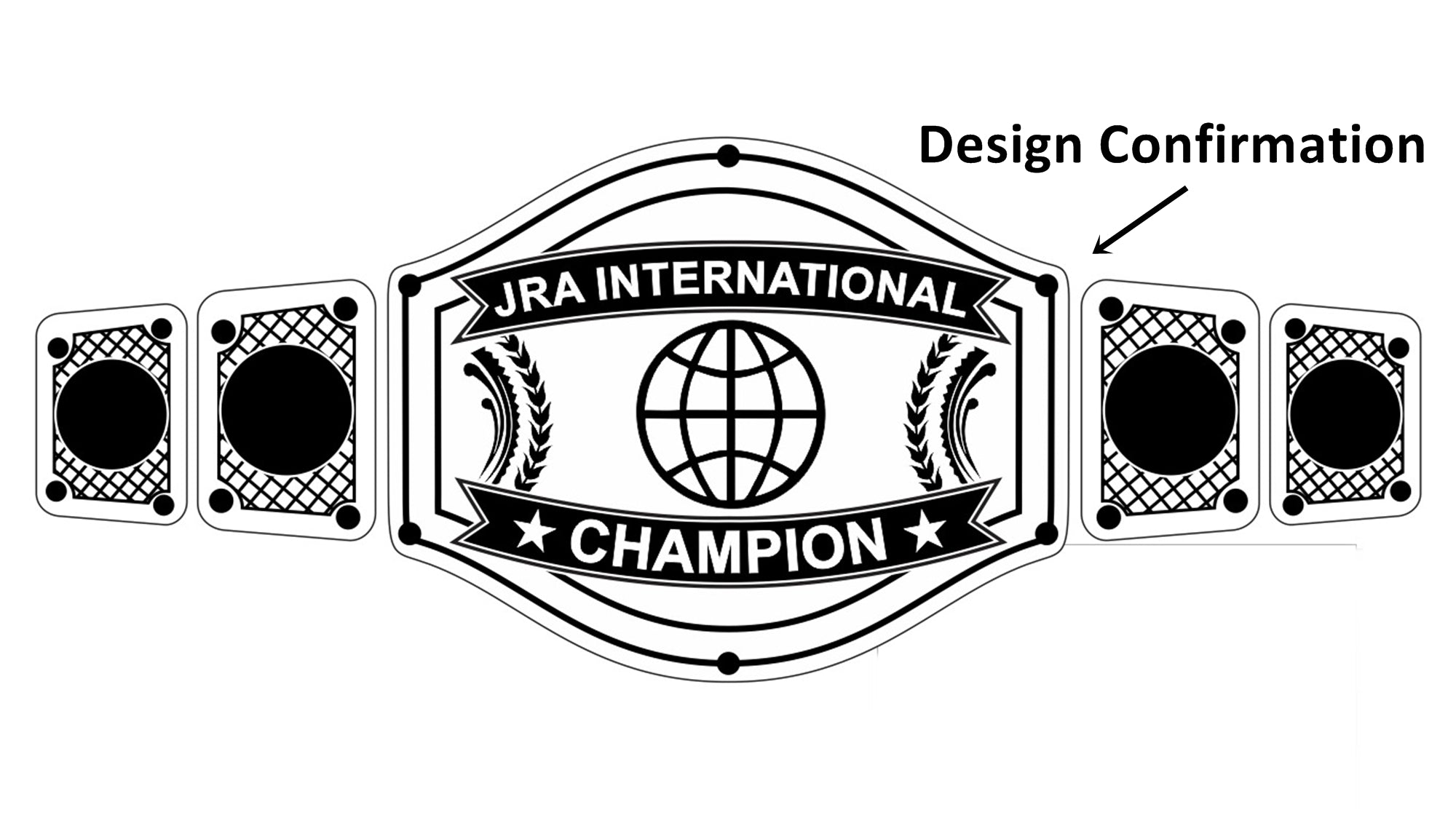 Custom Name and World Logo Wrestling Championship Belt - Customize Wrestling Belts