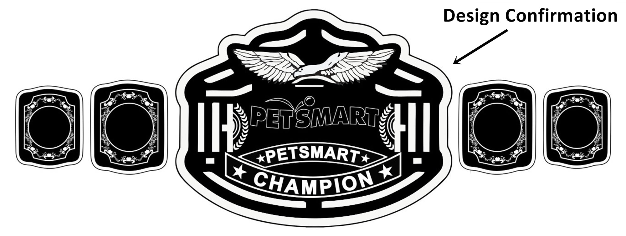 Custom Name and Pet Smart Logo Wrestling Championship Belt - Customize Wrestling Belts