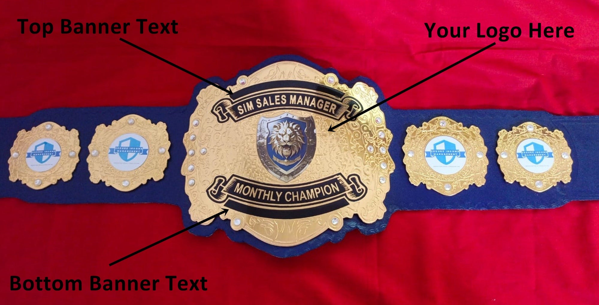 Custom Lion Wrestling Championship Belt - Customize Wrestling Belts