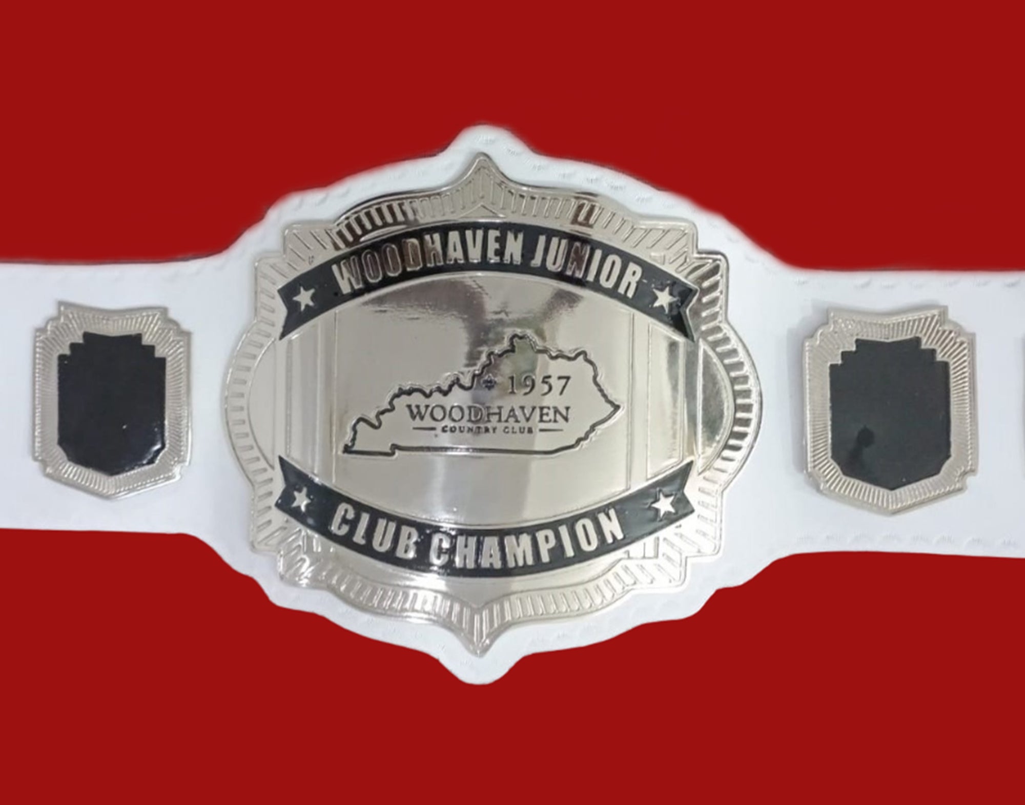 Custom Name and Woodhaven State Map Logo Wrestling Championship Belt - Customize Wrestling Belts