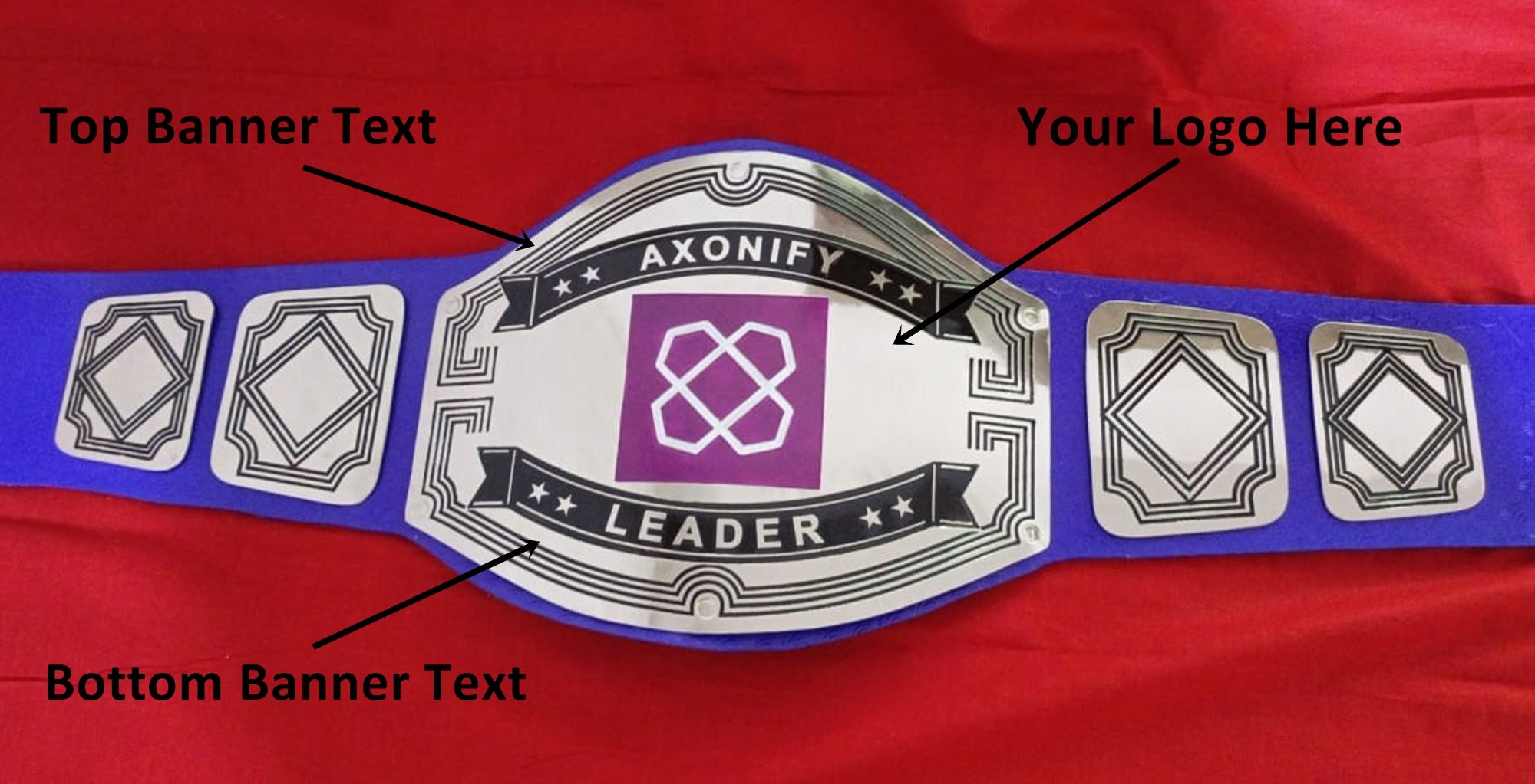 Custom AXonify Logo Wrestling Championship Belt - Customize Wrestling Belts