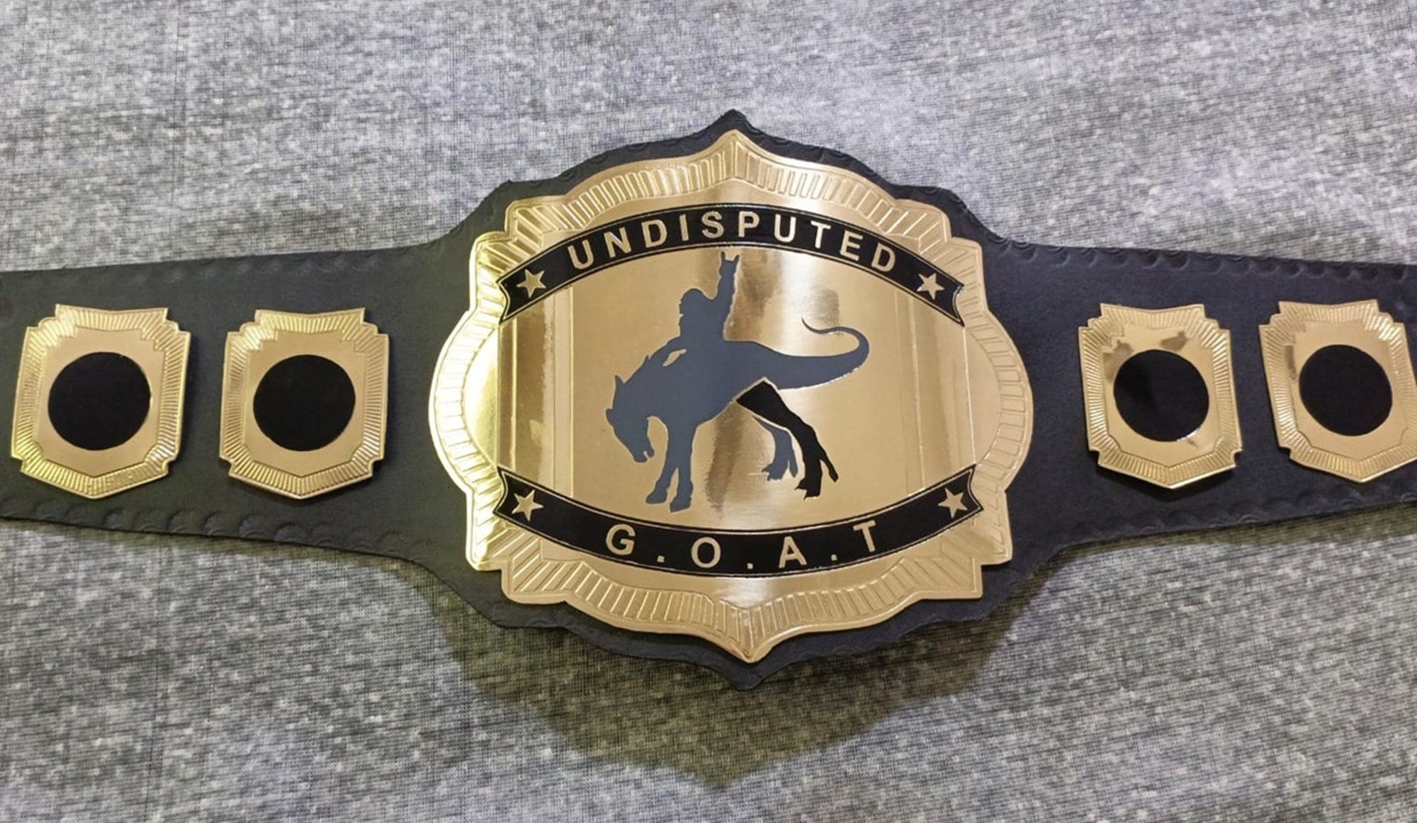 Custom Name and Men Riding Dragon Logo Wrestling Championship Belt - Customize Wrestling Belts