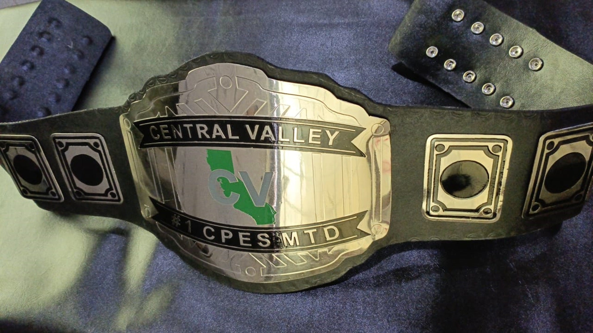 Custom Name and CV Map Logo Wrestling Championship Belt - Customize Wrestling Belts