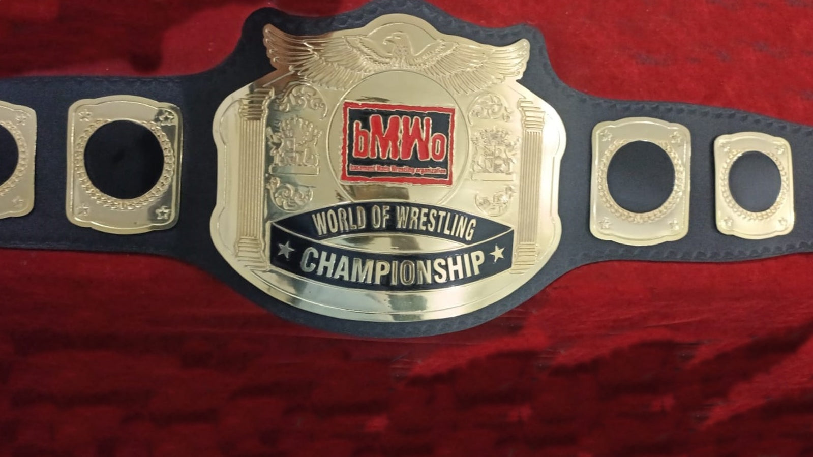 Custom Name and BMWO Logo Wrestling Championship Belt - Customize Wrestling Belts
