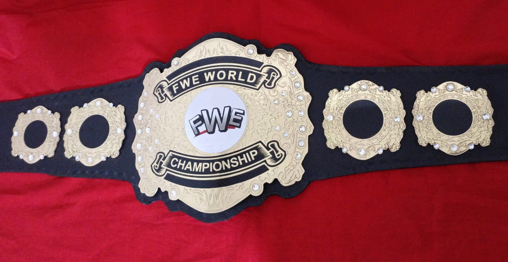 Custom Name and FWE Logo Wrestling Championship Belt - Customize Wrestling Belts