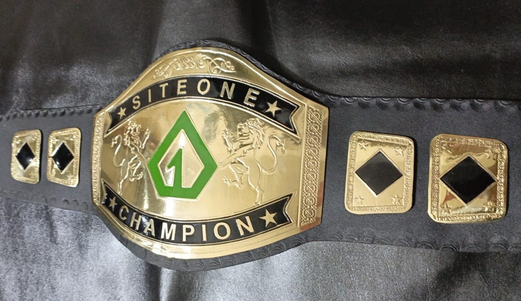 Custom Name and One Triangle Logo Wrestling Championship Belt - Customize Wrestling Belts