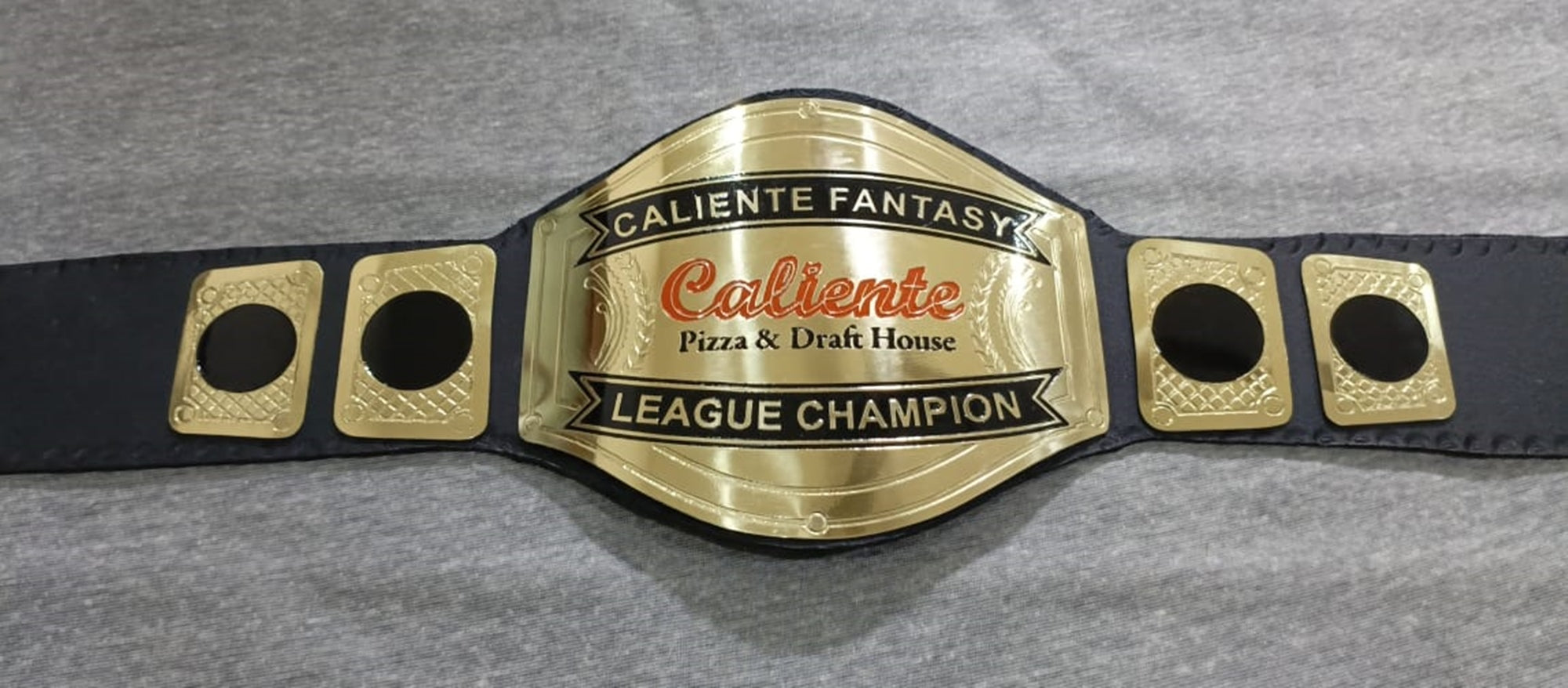 Custom Name and Caliente Logo Wrestling Championship Belt - Customize Wrestling Belts