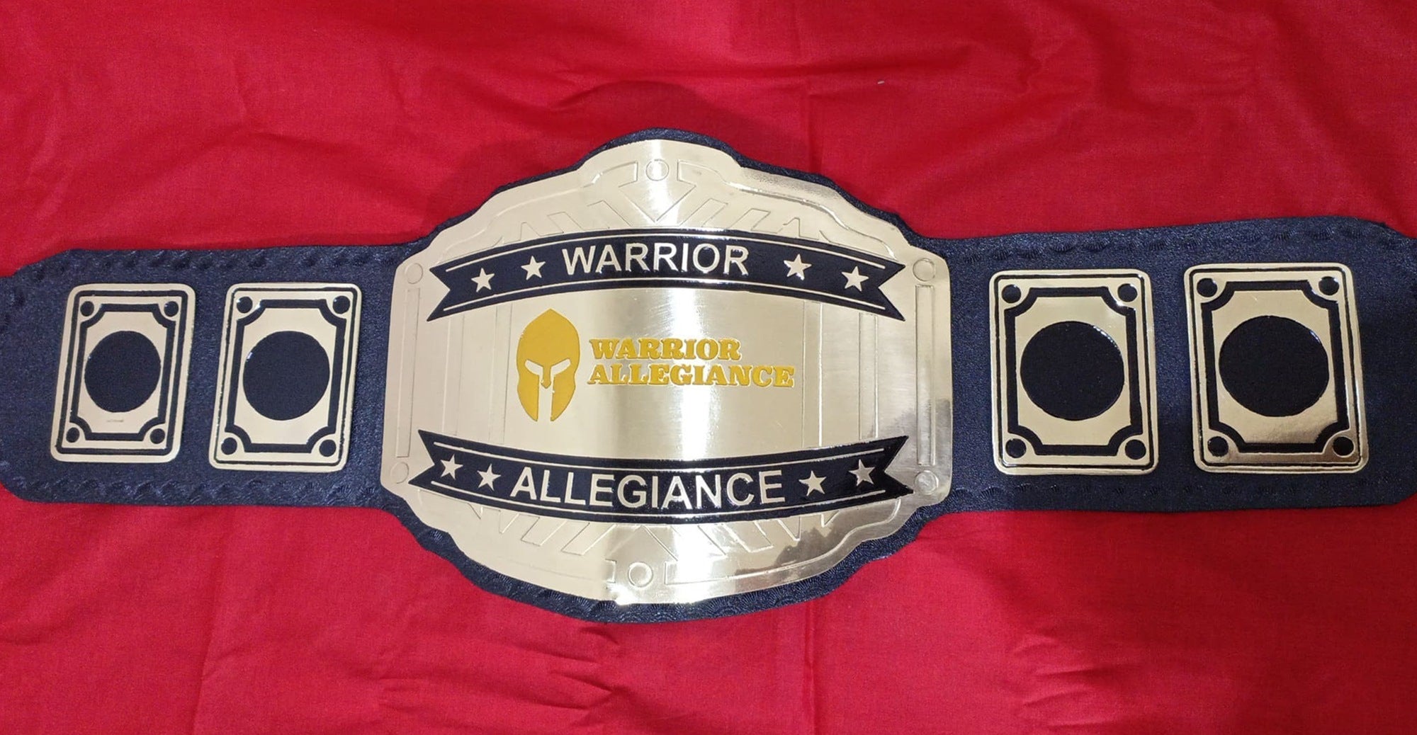 Custom Name and Warrior Allegiance Logo Wrestling Championship Belt - Customize Wrestling Belts