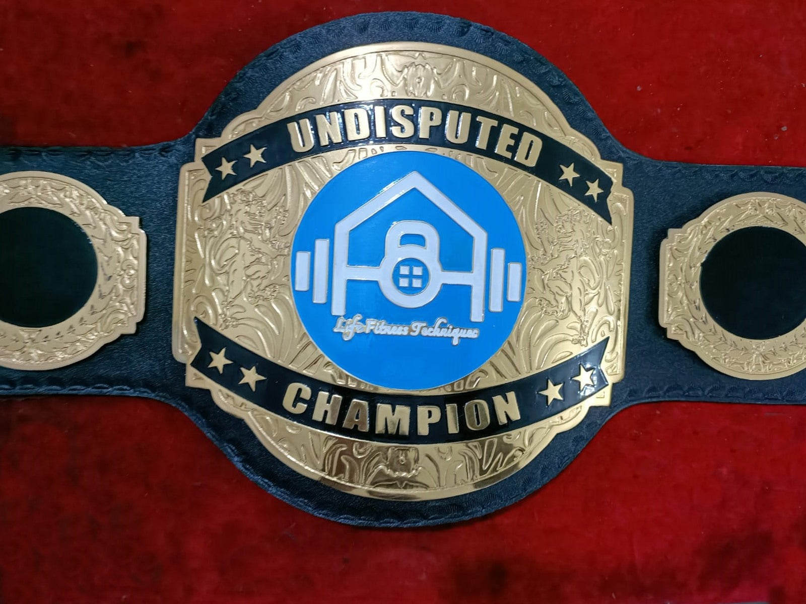 Custom Name and Life Fitness Technique Logo Wrestling Championship Belt - Customize Wrestling Belts