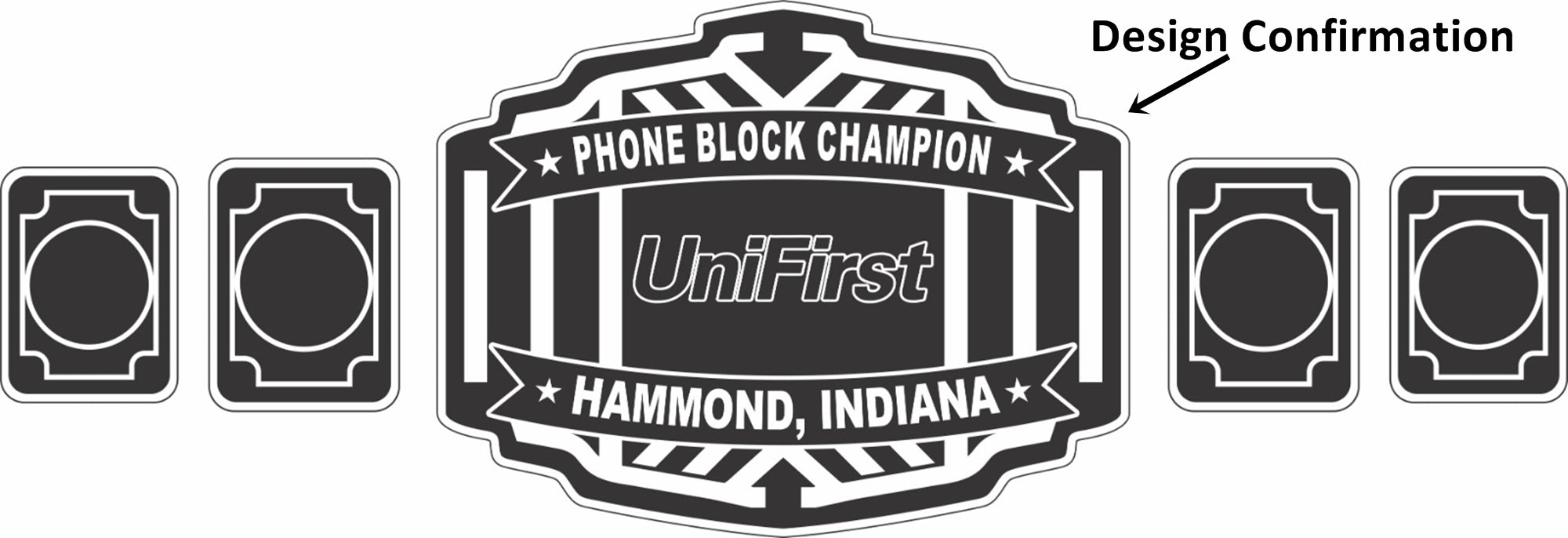 Custom UniFirst Logo Wrestling Championship Belt - Customize Wrestling Belts