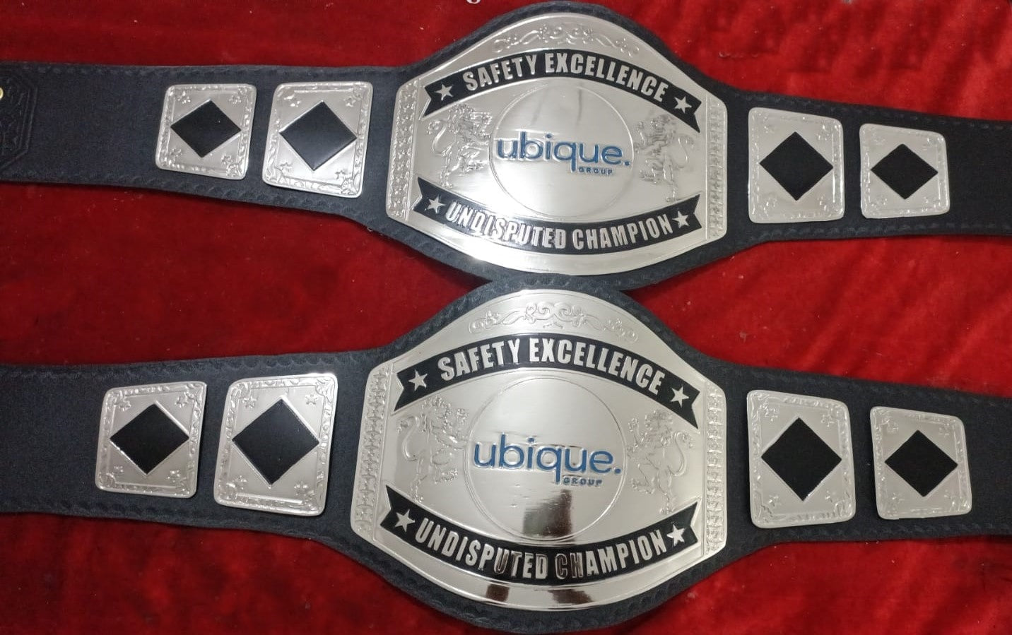 Custom Name and Ubique Group Logo Wrestling Championship Belt