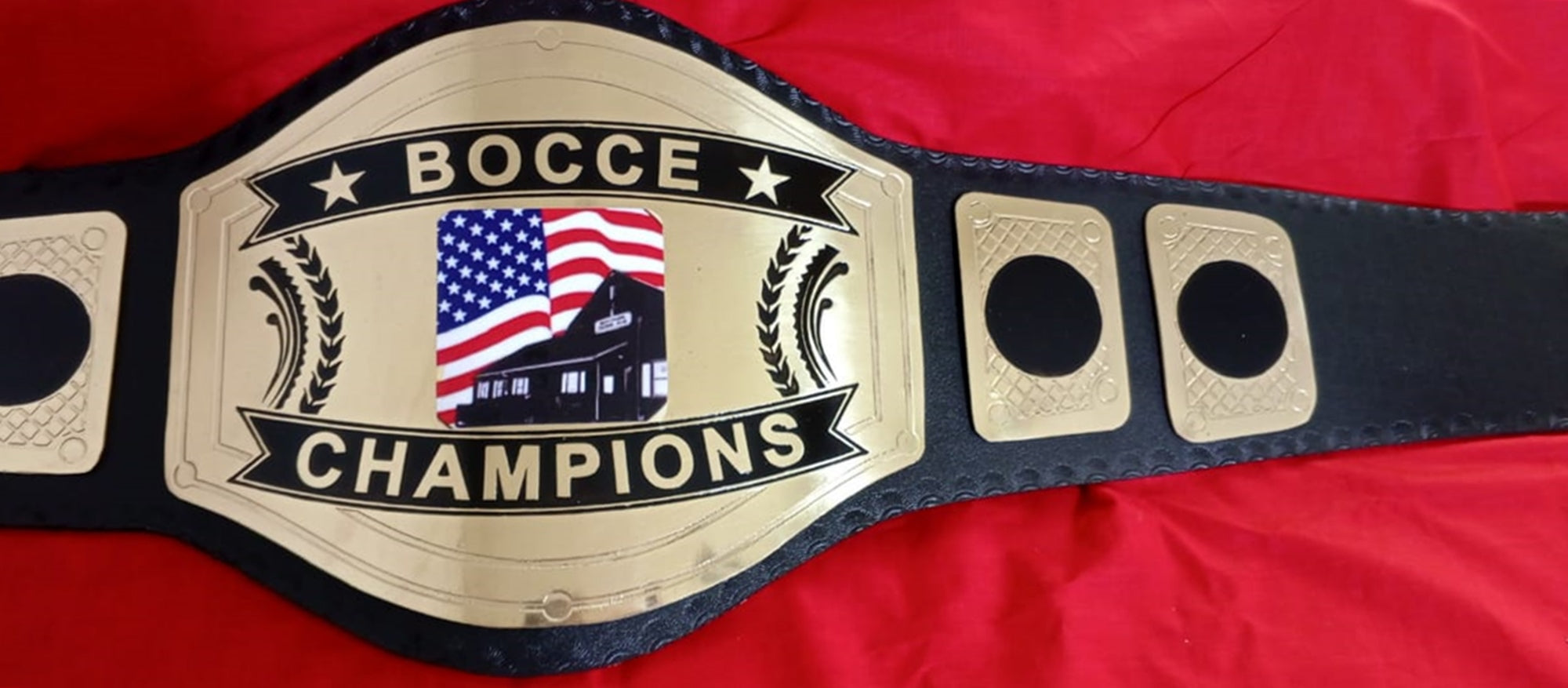 Custom Name and USA Flag Home Logo Wrestling Championship Belt - Customize Wrestling Belts