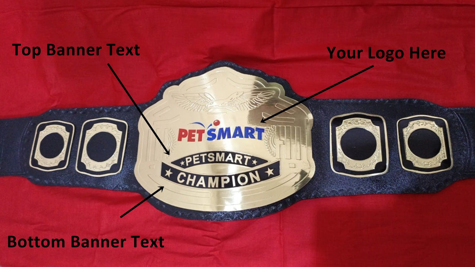 Custom Name and Pet Smart Logo Wrestling Championship Belt - Customize Wrestling Belts