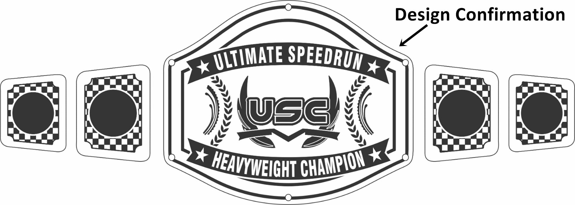 Custom Name and USC Logo Wrestling Championship Belt - Customize Wrestling Belts