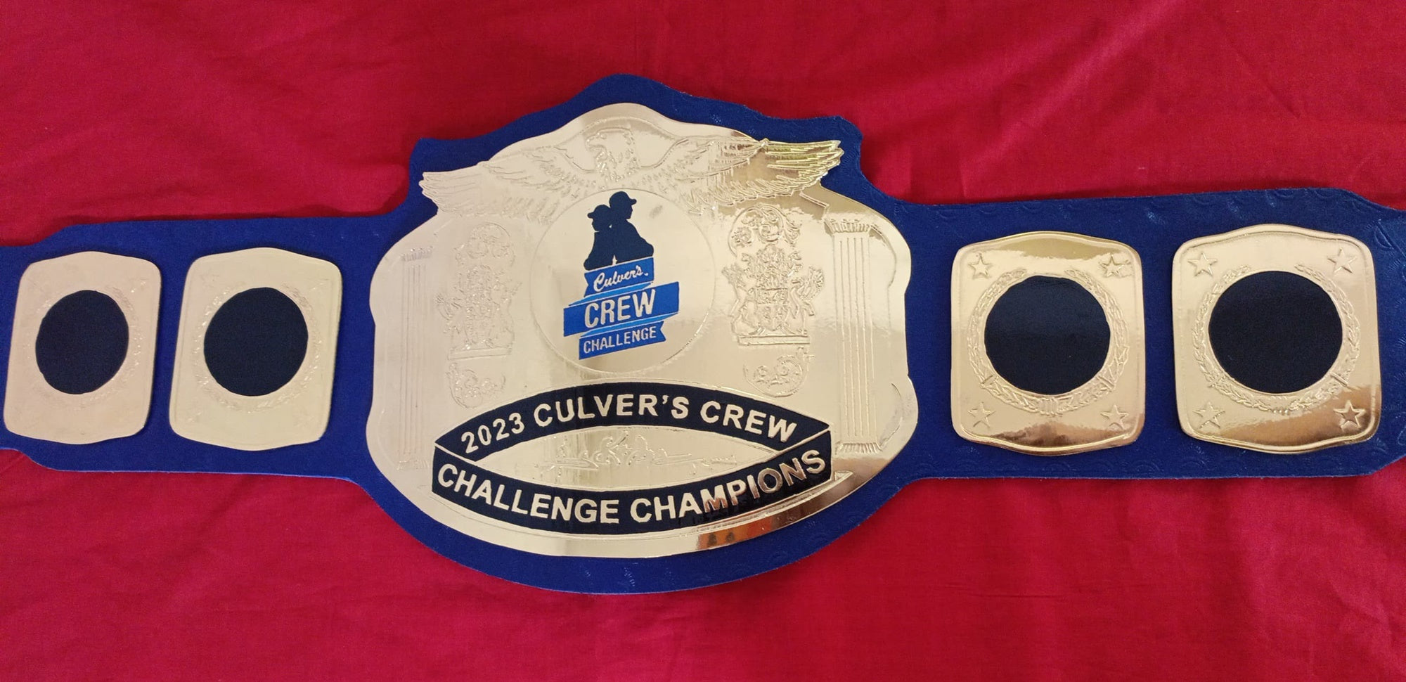 Custom Name and Crew Culvers Challenge Logo Wrestling Championship Belt - Customize Wrestling Belts