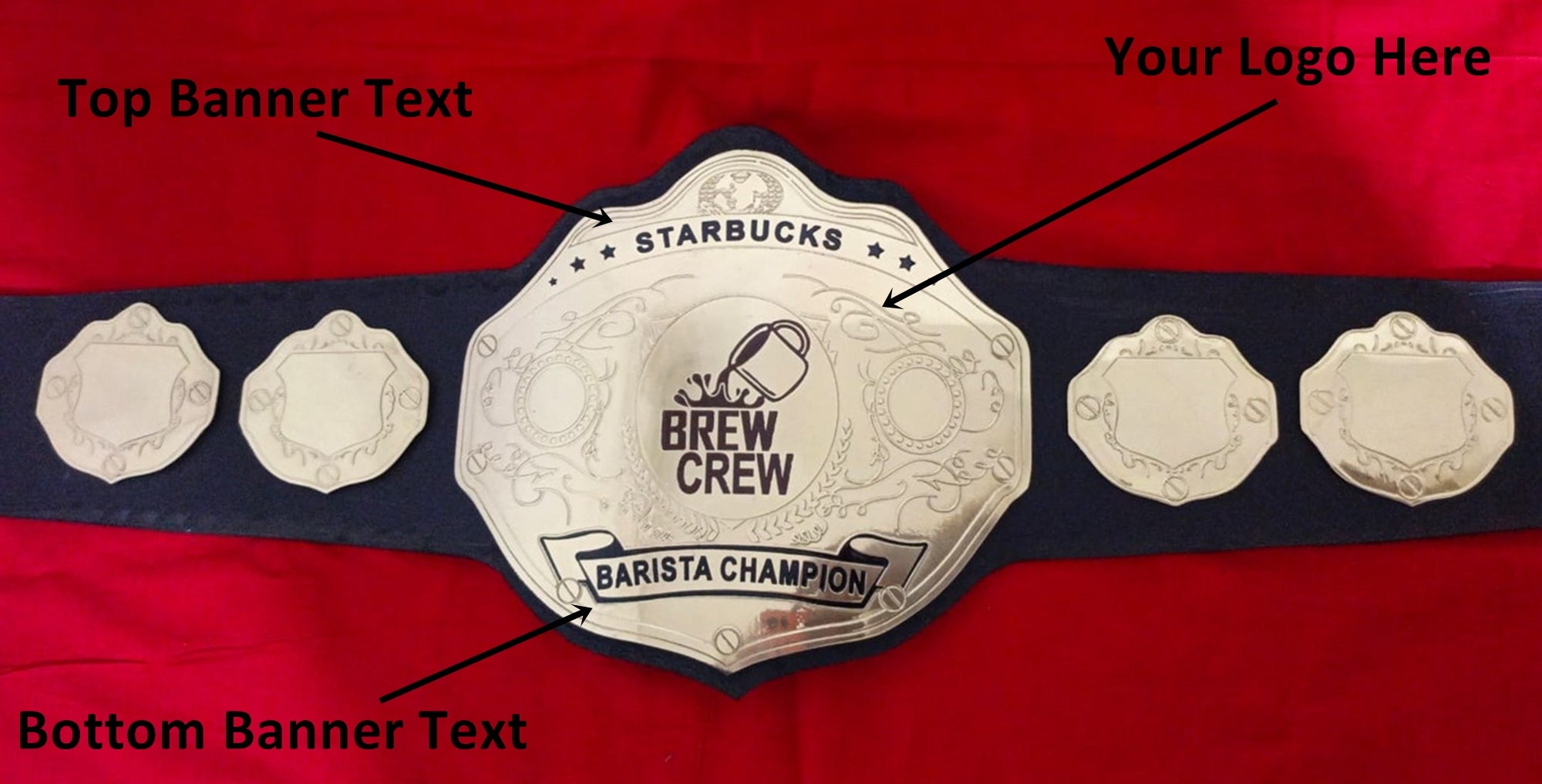 Custom Name and Pour Coffe Mug Logo Wrestling Championship Belt - Customize Wrestling Belts