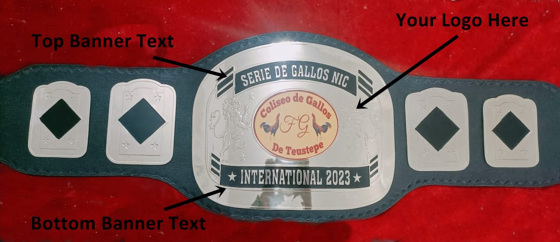 Custom Name and Cock Logo Wrestling Championship Belt - Customize Wrestling Belts