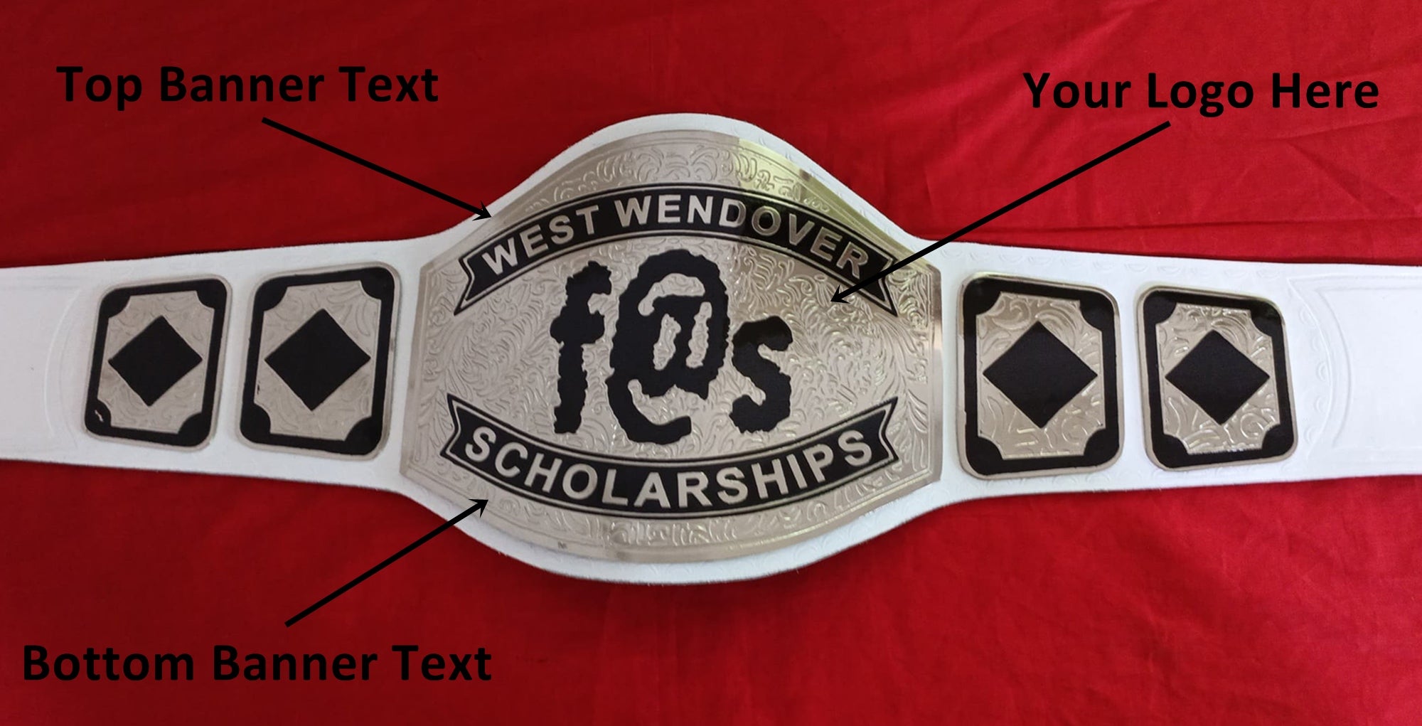 Custom Name and f@s Logo Wrestling Championship Belt - Customize Wrestling Belts