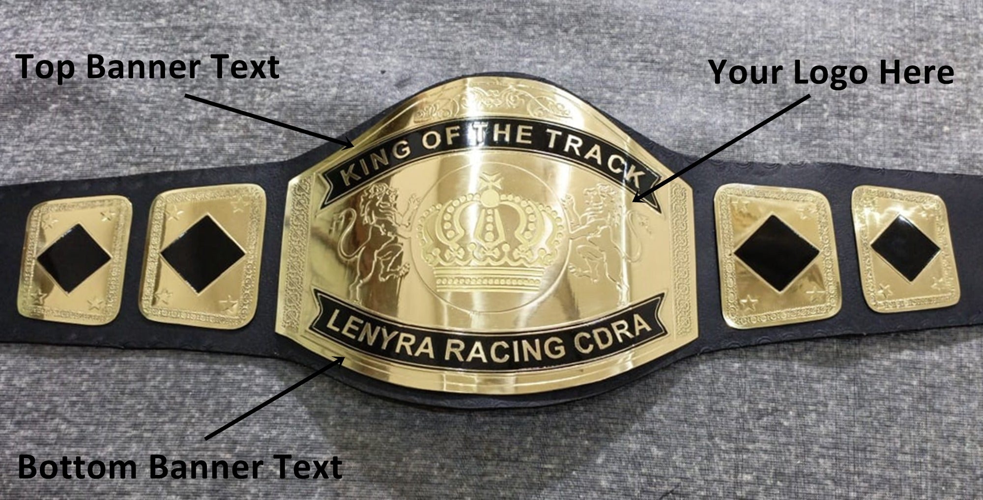 Custom Royal Crown Logo Wrestling Championship Belt - Customize Wrestling Belts