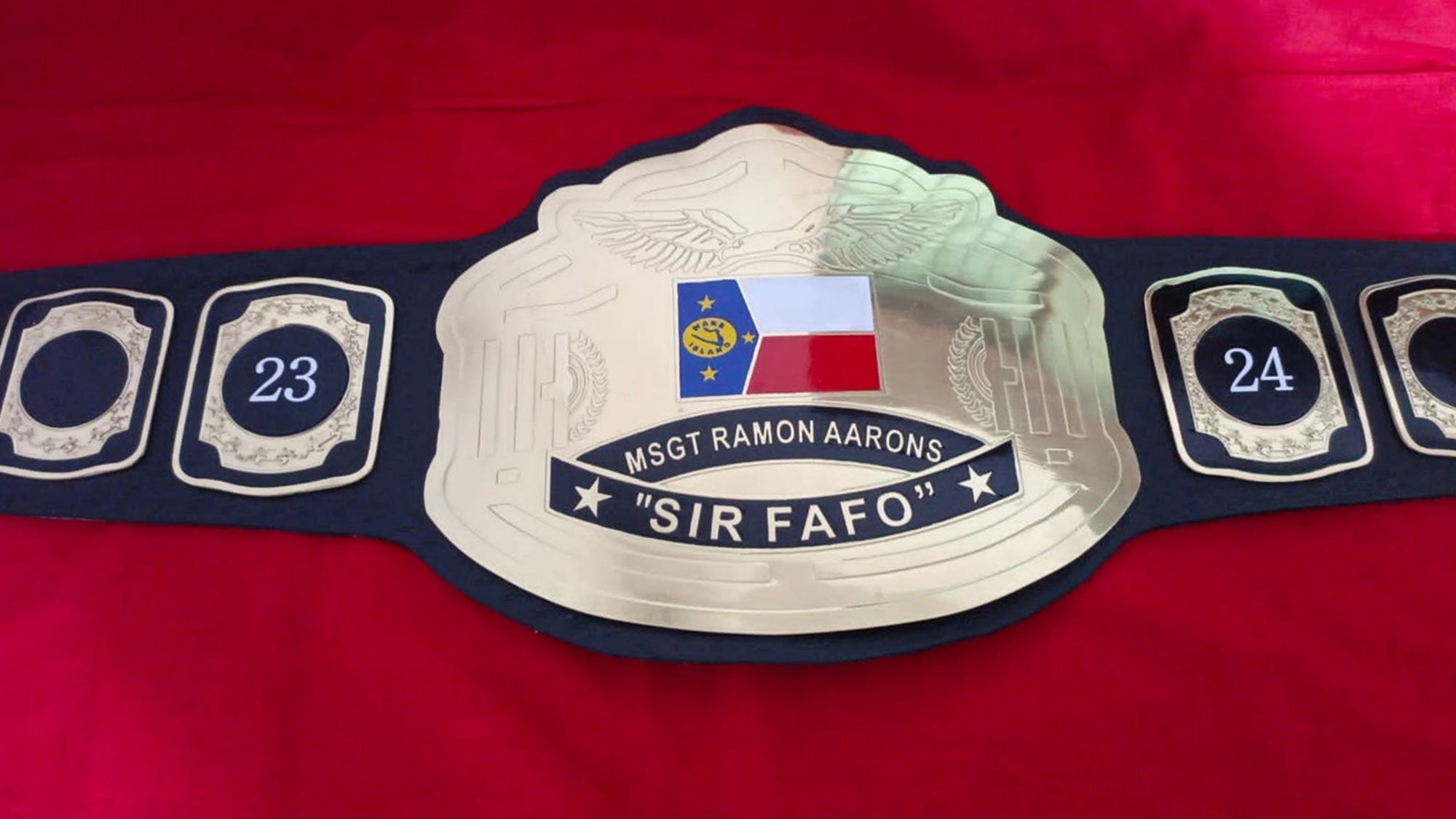 Custom Name and Flag Logo Wrestling Championship Belt - Customize Wrestling Belts