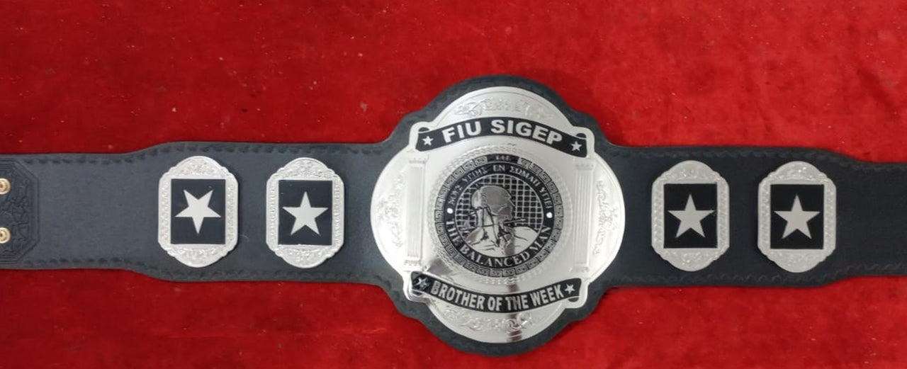 Custom Name and The Balanced Man Logo Wrestling Championship Belt - Customize Wrestling Belts