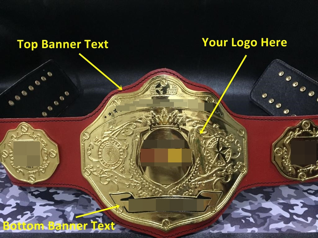 Custom Name and  Logo Championship Belt - Customize Wrestling Belts