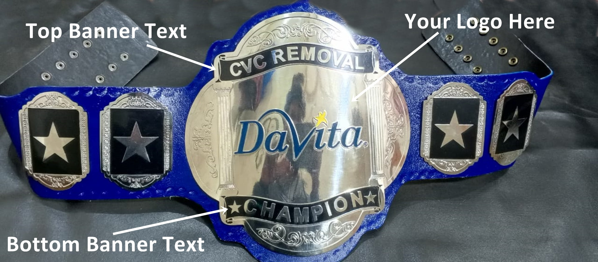 Custom Name and Davita Logo Wrestling Championship Belt - Customize Wrestling Belts