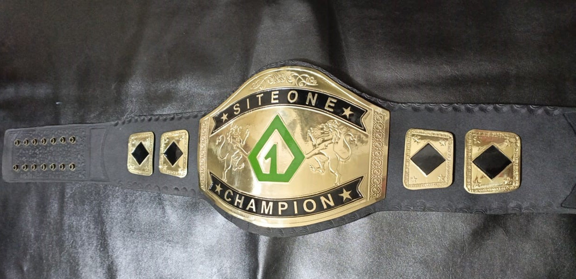 Custom Name and One Triangle Logo Wrestling Championship Belt - Customize Wrestling Belts