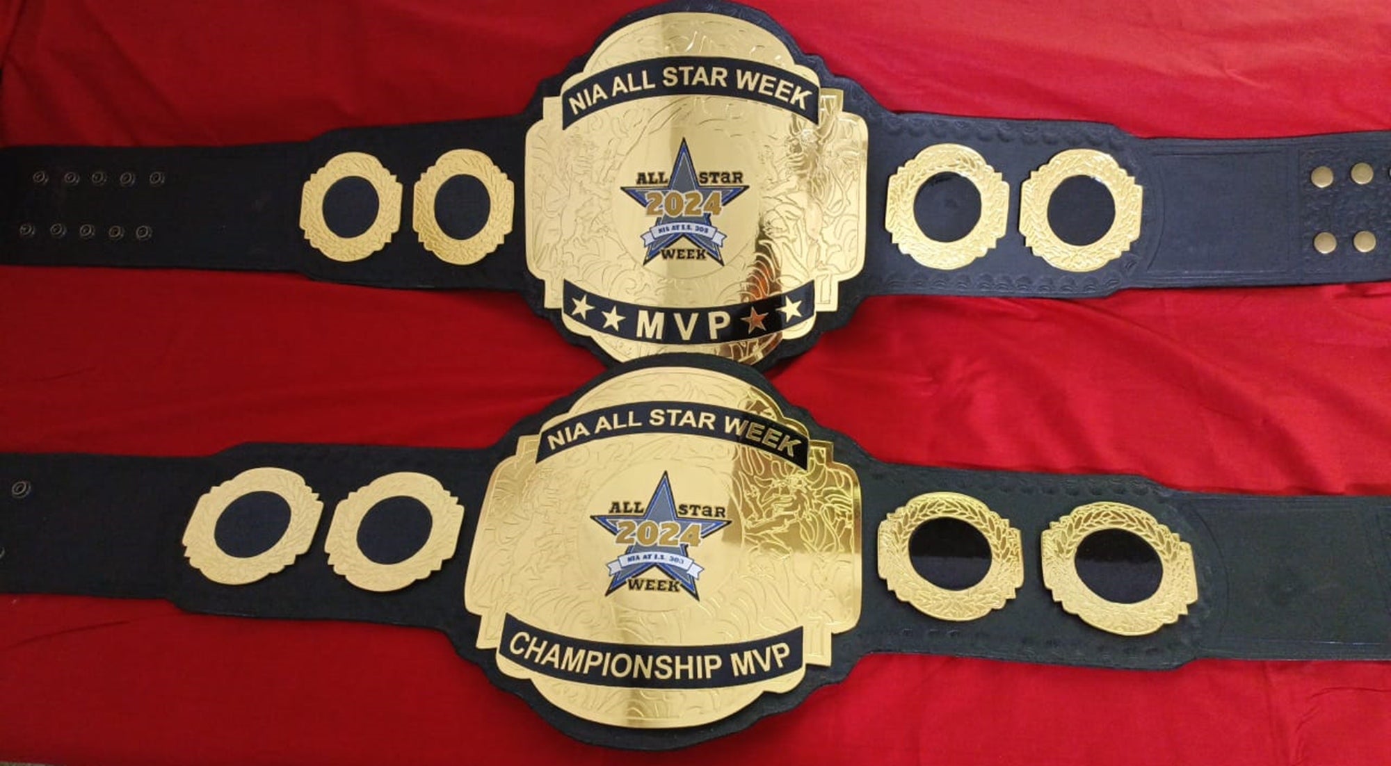 Custom Name and Star Logo Wrestling Championship Belt - Customize Wrestling Belts