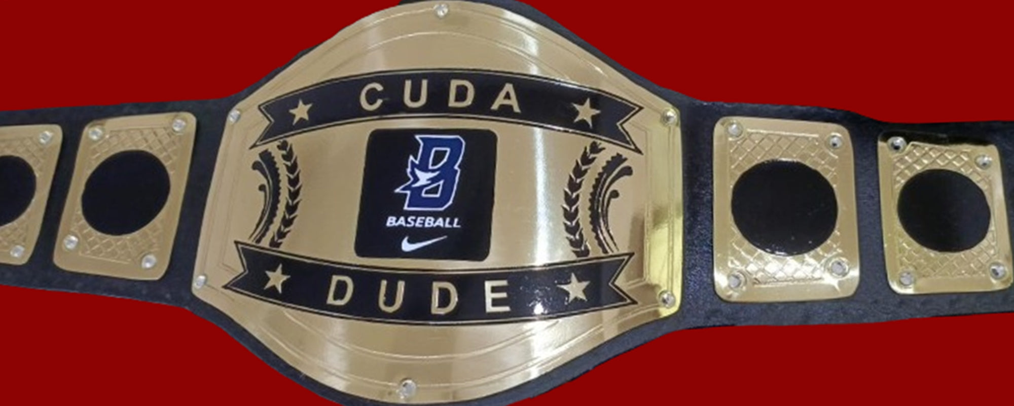 Custom Name and Baseball Logo Wrestling Championship Belt - Customize Wrestling Belts