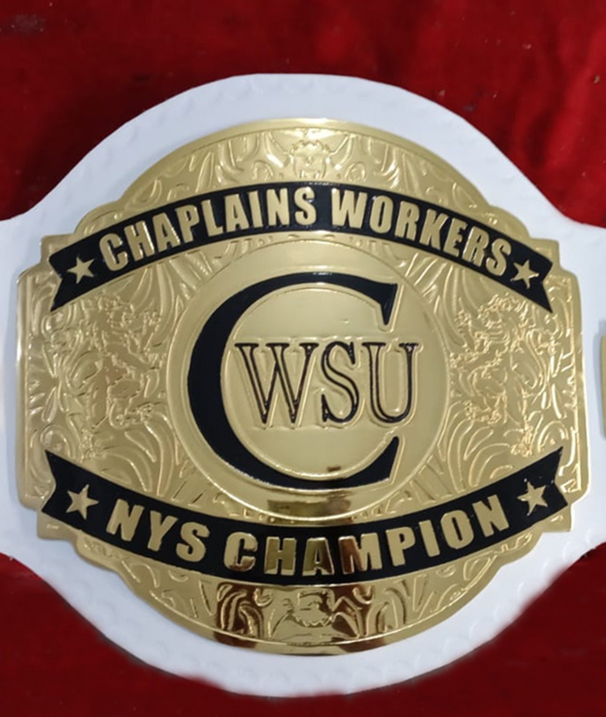 Custom Name and CWSU Logo Wrestling Championship Belt - Customize Wrestling Belts