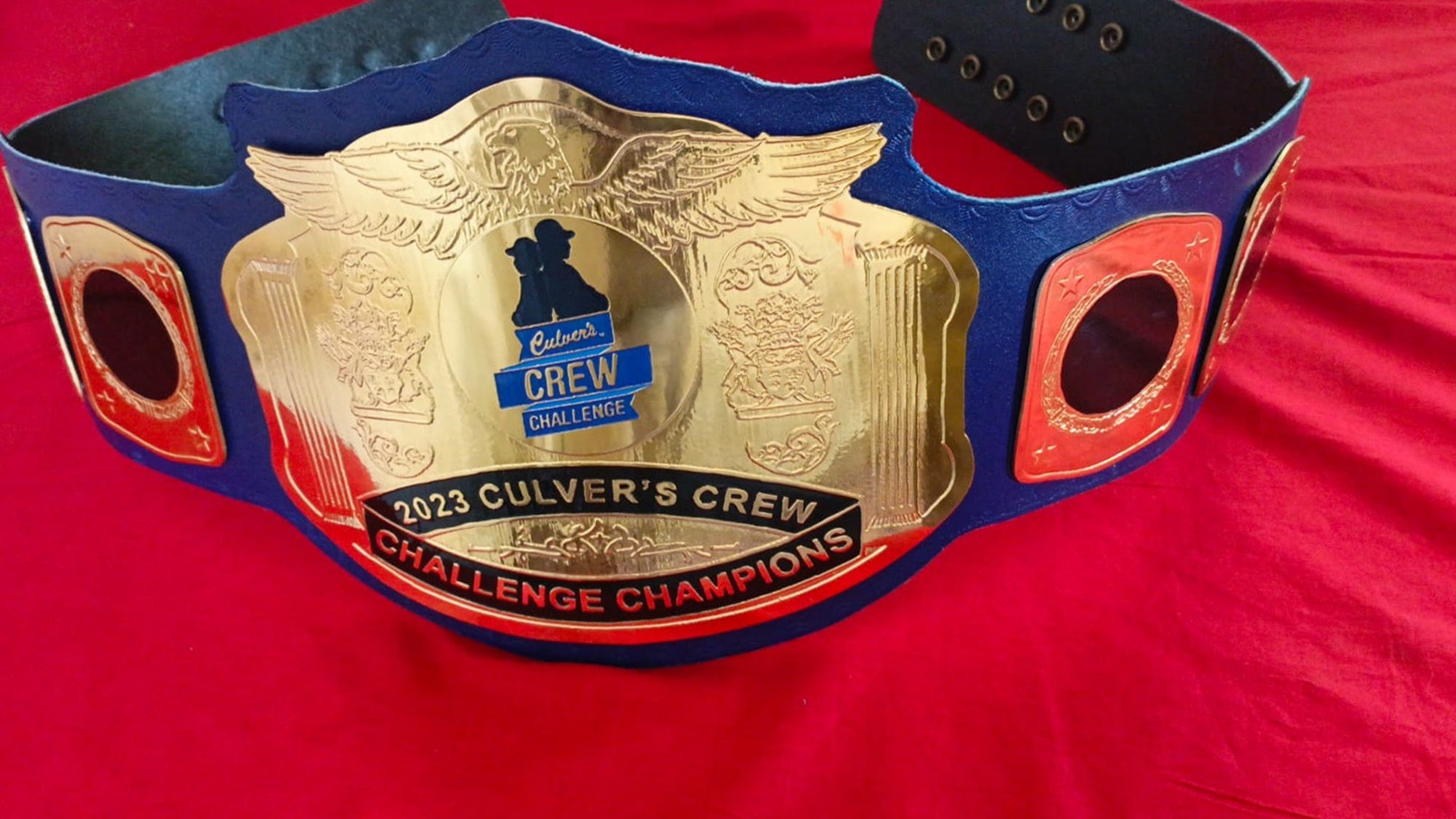 Custom Name and Crew Culvers Challenge Logo Wrestling Championship Belt - Customize Wrestling Belts