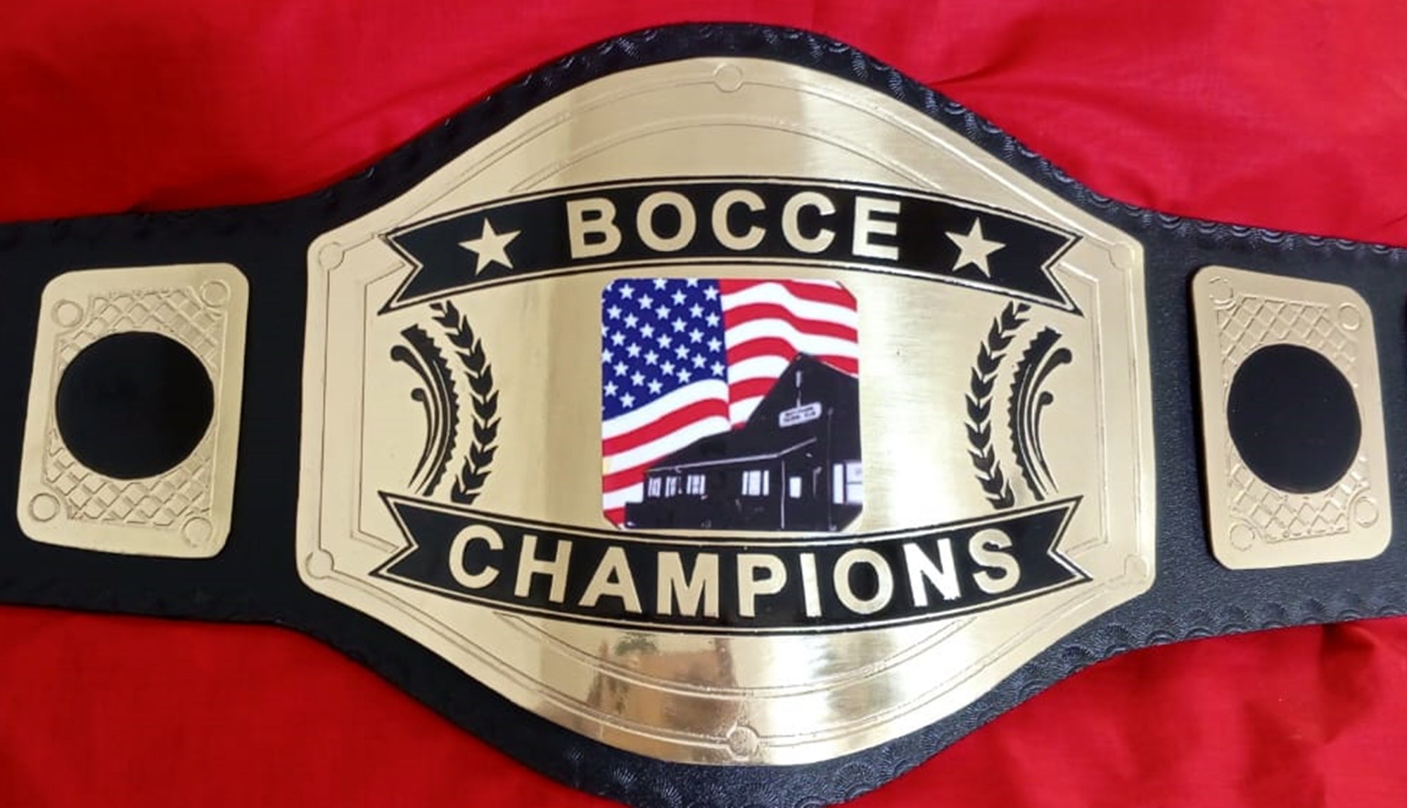 Custom Name and USA Flag Home Logo Wrestling Championship Belt - Customize Wrestling Belts