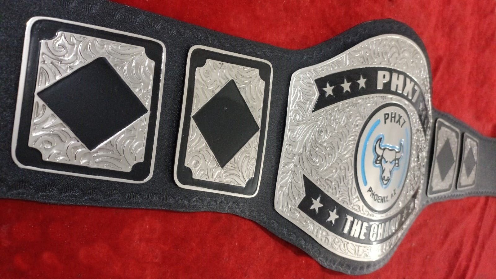 Custom Name and Bull Head Logo Wrestling Championship Belt - Customize Wrestling Belts