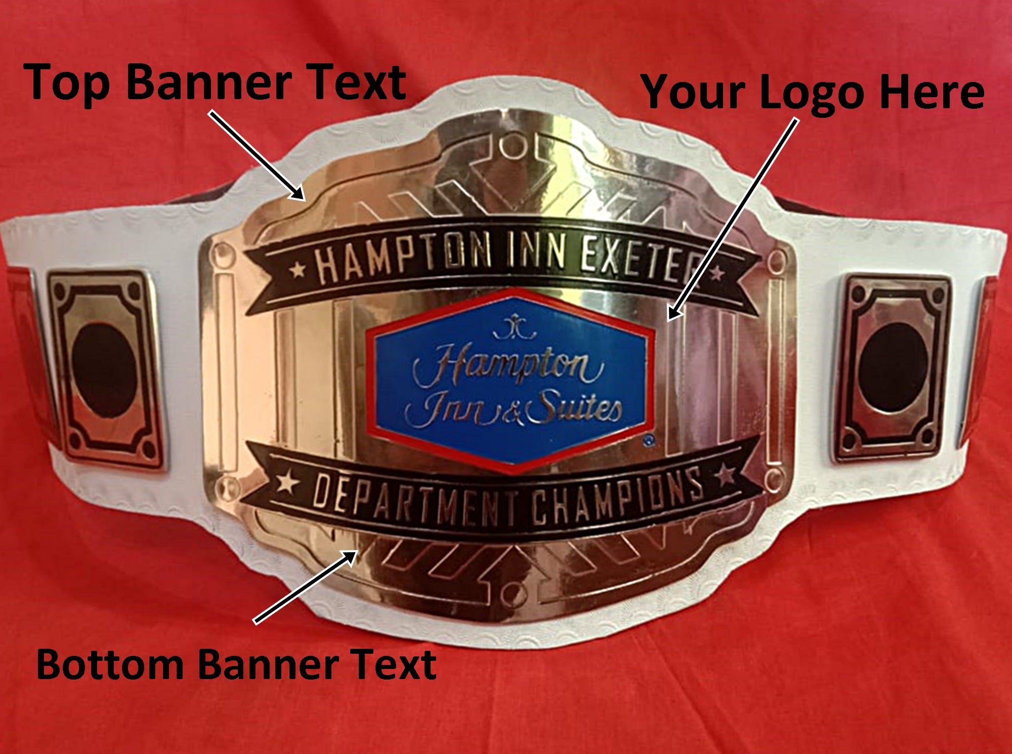 Custom Name and Hampton Inn And Suites Logo Wrestling Championship Belt - Customize Wrestling Belts