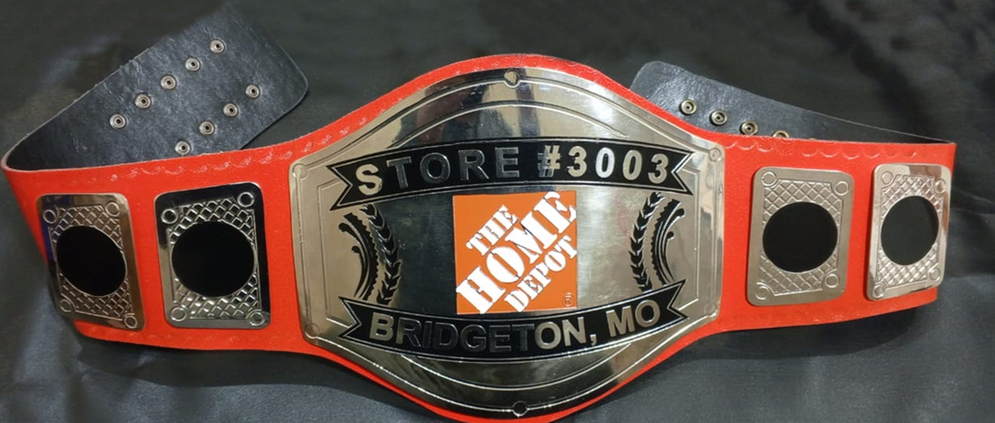 Custom Name and The Home Depot Logo Wrestling Championship Belt - Customize Wrestling Belts
