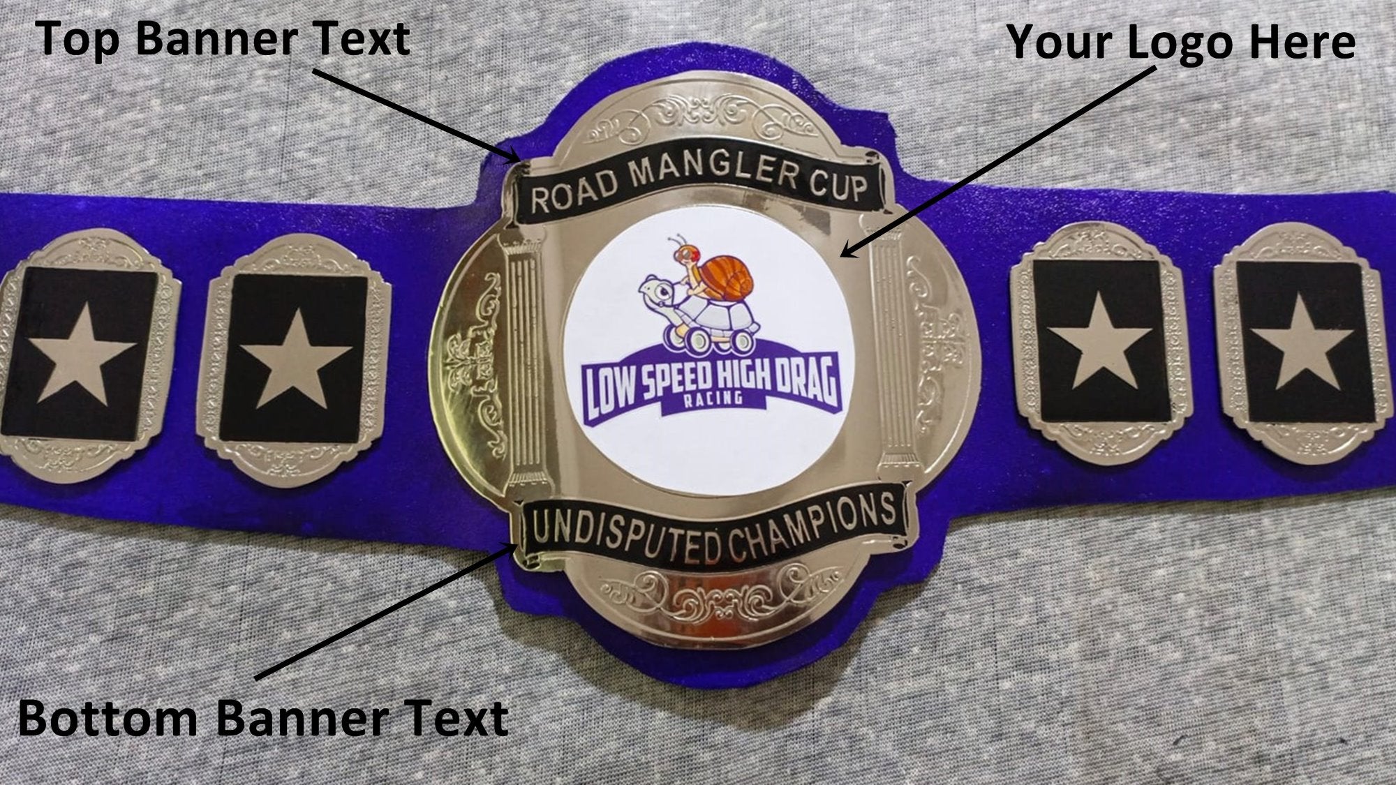 Custom Name and Turtle Logo Wrestling Championship Belt - Customize Wrestling Belts