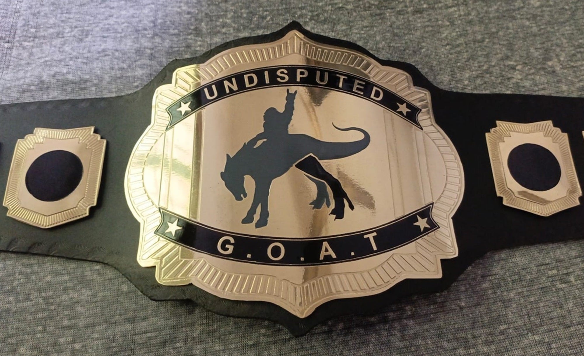 Custom Name and Men Riding Dragon Logo Wrestling Championship Belt - Customize Wrestling Belts